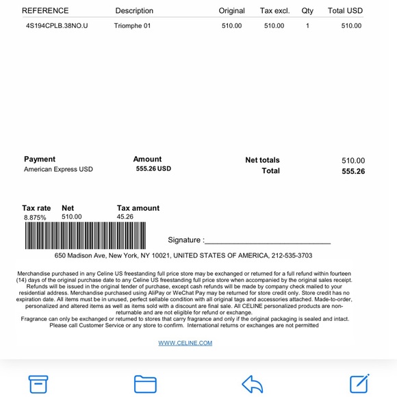 Celine Arc De Triomphe Oval Sunglasses Black - Picture 7 of 7